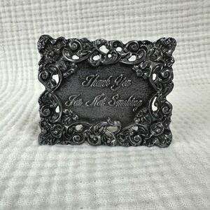Metzke Pewter Sign Thank you for Not Smoking 1991 Plaque USA 4" x 3"
